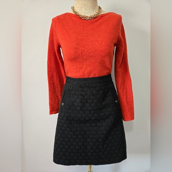 PAUL COSTELLOE Merino Wool Rust Orange Long Sleeve Sweater - Picture 6 of 10